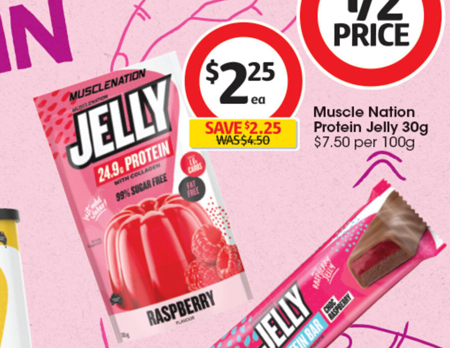 Muscle Nation Protein Jelly 30g offer at Coles