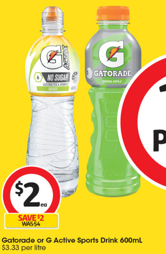 Coles Gatorade or G Active Sports Drink 600mL offer