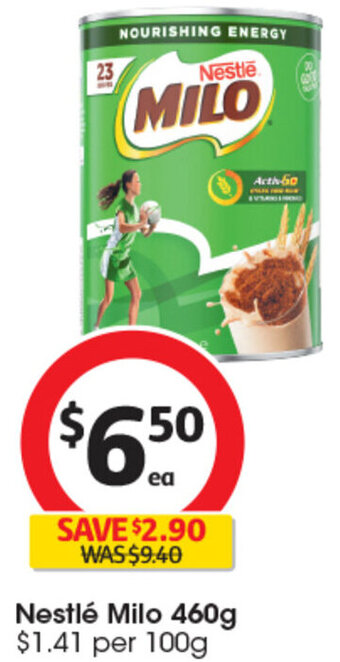 Coles Nestlé Milo 460g offer