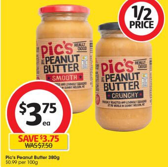 Coles Pic's Peanut Butter 380g offer