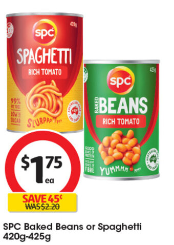Coles SPC Baked Beans or Spaghetti 420g-425g offer