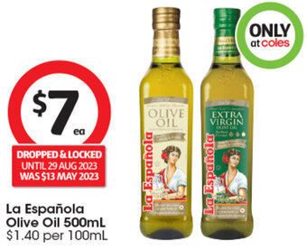 Coles La Española Olive Oil 500mL offer