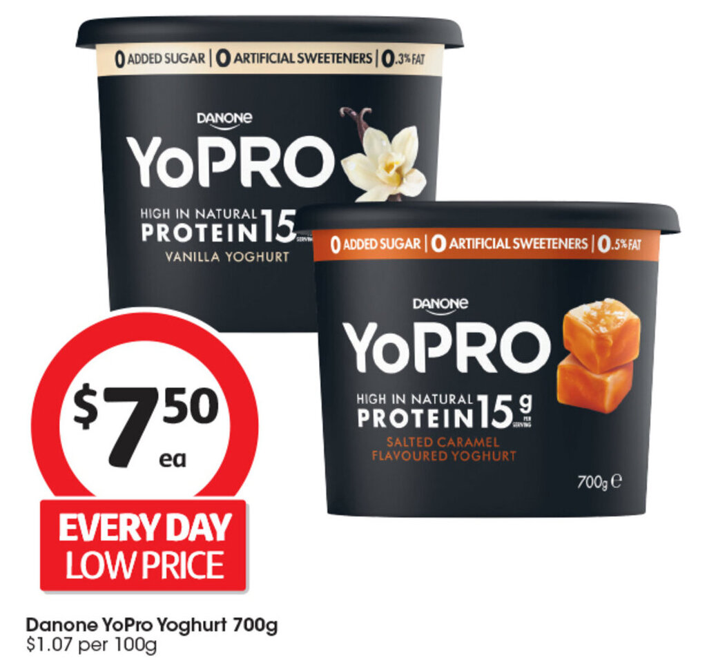 Danone YoPro Yoghurt 700g offer at Coles