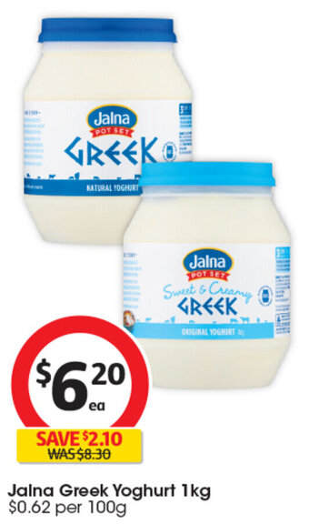 Coles Jalna Greek Yoghurt 1kg offer