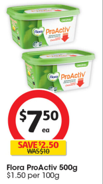 Coles Flora ProActiv 500g offer