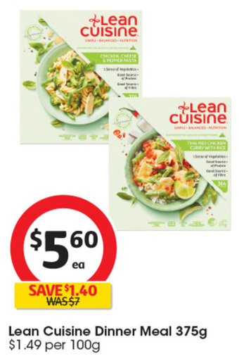 Coles Lean Cuisine Dinner Meal 375g offer