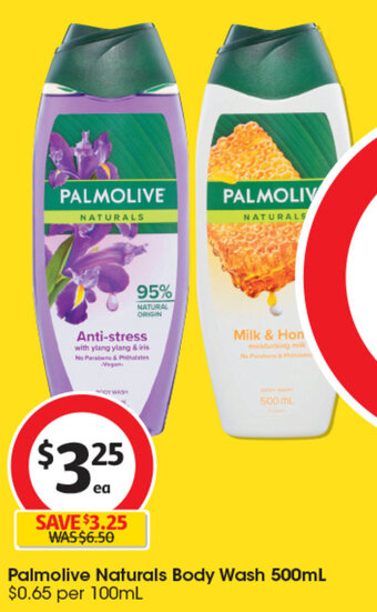Coles Palmolive Naturals Body Wash 500mL offer