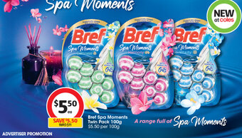 Coles Bref Spa Moments Twin Pack 100g offer