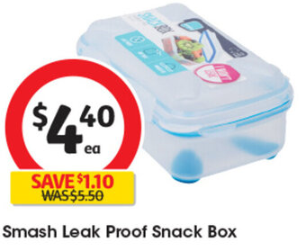 Coles Smash Leak Proof Snack Box offer
