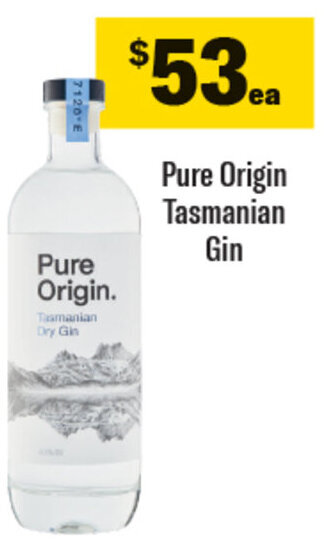 Coles Pure Origin Tasmanian Gin offer