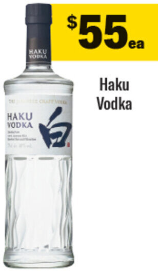 Coles Haku Vodka offer