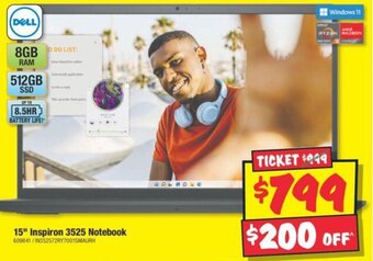 15" Inspiron 3525 Notebook