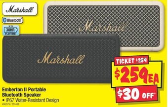 JB Hi-Fi Emberton II Portable Bluetooth Speaker offer