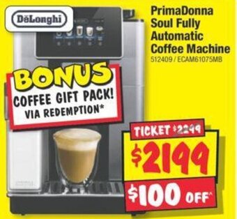 JB Hi-Fi PrimaDonna Soul Fully Automatic Coffee Machine offer