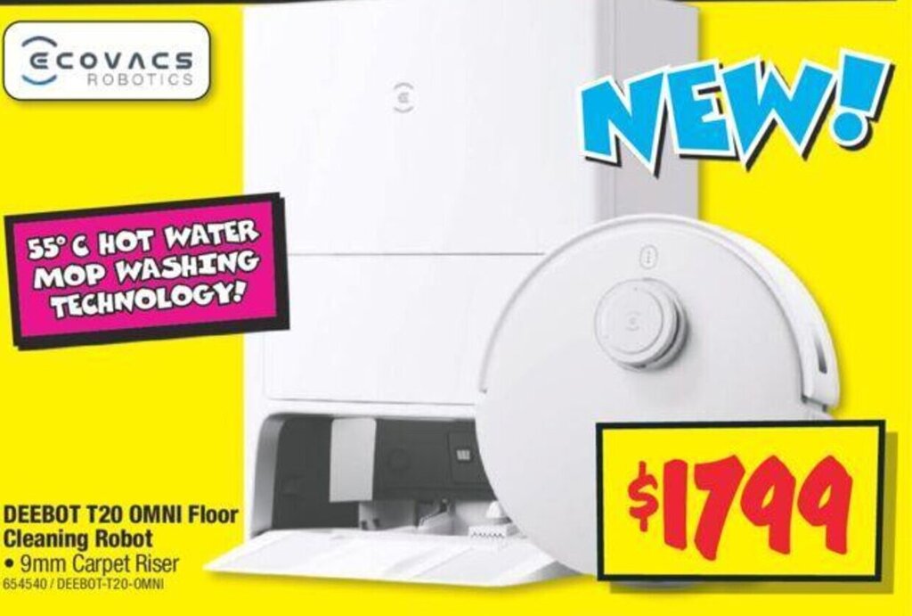 DEEBOT T20 OMNI Floor Cleaning Robot • 9mm Carpet Riser offer at JB HiFi