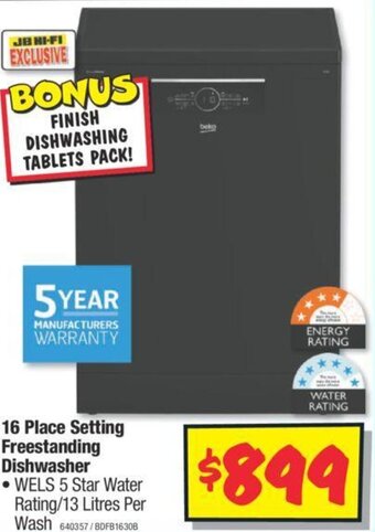 JB Hi-Fi 16 Place Setting Freestanding Dishwasher offer