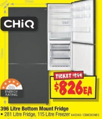 JB Hi-Fi 396 Litre Bottom Mount Fridge offer