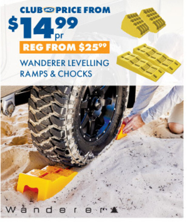 WANDERER LEVELLING RAMPS & CHOCKS offer at BCF