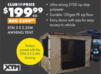 BCF XTM 2 X 2.25M AWNING TENT offer