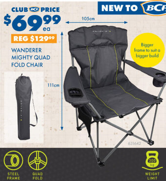 WANDERER MIGHTY QUAD FOLD CHAIR