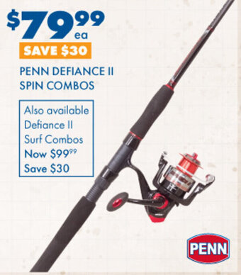 BCF PENN DEFIANCE II SPIN COMBOS offer