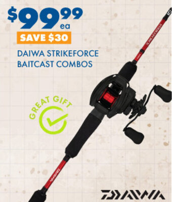BCF DAIWA STRIKEFORCE BAITCAST COMBOS offer