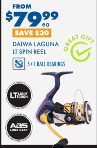BCF DAIWA LAGUNA LT SPIN REEL offer