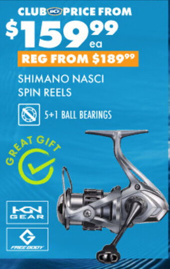 SHIMANO NASCI SPIN REELS