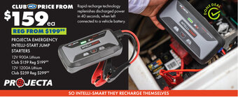 BCF PROJECTA EMERGENCY INTELLI-START JUMP STARTERS offer