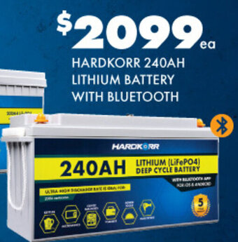 BCF HARDKORR 240AH LITHIUM BATTERY WITH BLUETOOTH offer