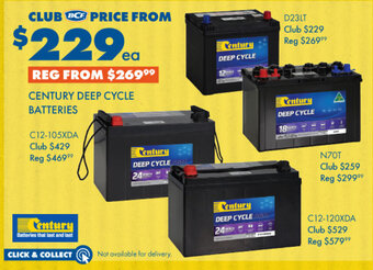CENTURY DEEP CYCLE BATTERIES