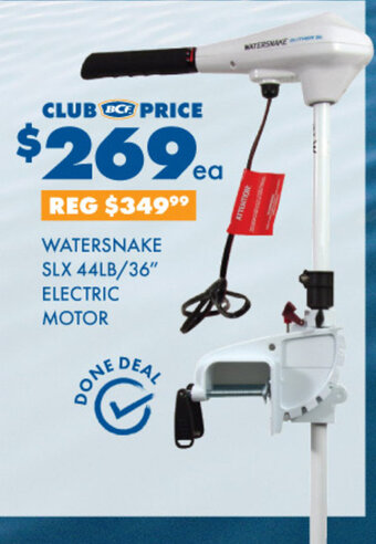 BCF WATERSNAKE SLX 44LB/36" ELECTRIC MOTOR offer