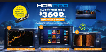 BCF LOWRANCE HDS PRO SOUNDER COMBOS offer