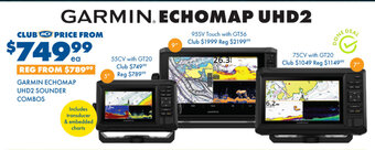 BCF GARMIN ECHOMAP UHD2 SOUNDER COMBOS offer