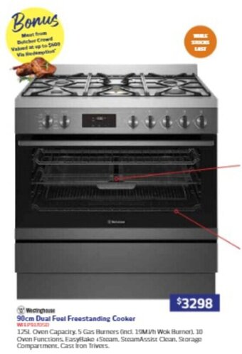Retravision 90cm Dual Fuel Freestanding Cooker offer