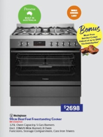 Retravision 90cm Dual Fuel Freestanding Cooker offer