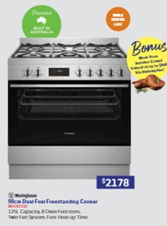 Retravision 90cm Dual Fuel Freestanding Cooker offer