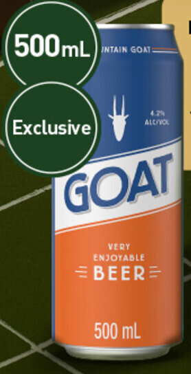 Dan Murphy's GOAT VERY ENJOYABLE BEER 500ML CANS offer
