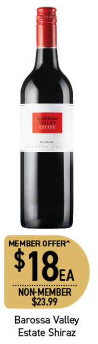 Dan Murphy's Barossa Valley Estate Shiraz offer