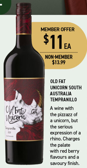 Dan Murphy's OLD FAT UNICORN SOUTH AUSTRALIA TEMPRANILLO offer