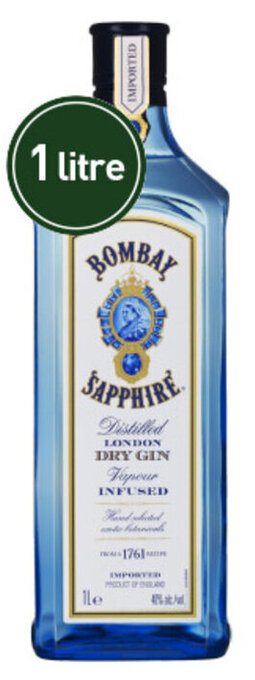 Dan Murphy's Bombay Sapphire London Dry Gin 1L offer