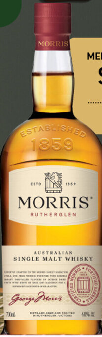 Dan Murphy's MORRIS RUTHERGLEN SIGNATURE SINGLE MALT AUSTRALIAN WHISKY 700ML offer