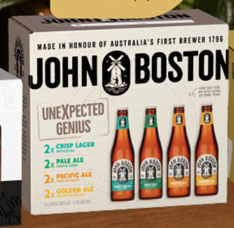Dan Murphy's JOHN BOSTON UNEXPECTED GENIUS 330ML BOTTLES offer