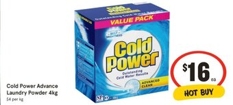 IGA Cold Power Advance Laundry Powder 4kg offer