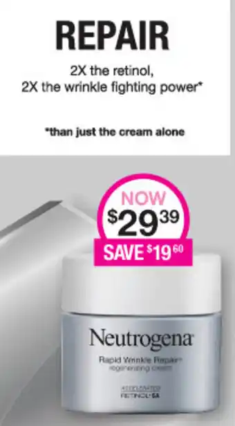Priceline Netrogena Rapid Wrinkle Repair offer