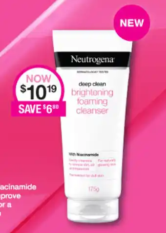 Priceline Neutrogena Brightening Foaming Cleanser offer