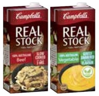 C-Store Distribution Campbell's Real Stock Selected Varieties 1 Litre Carton Size: 6 Carton Price offer