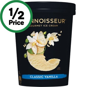 Woolworths Connoisseur ice cream tub 1 litre – from the freezer offer