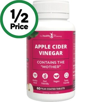 Woolworths The healthy mummy apple cider vinegar tablets pk 60# offer