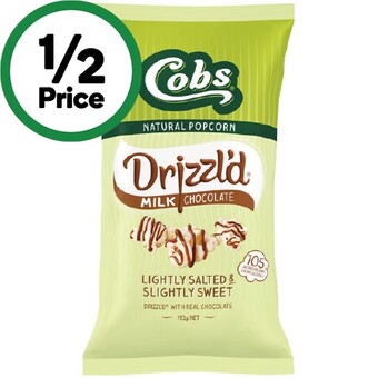 Woolworths Cobs drizzl’d popcorn 70-110g offer